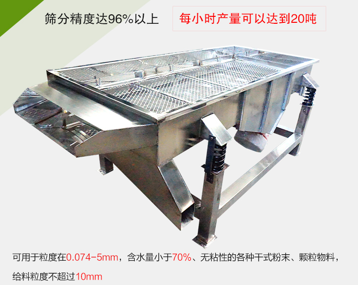 糧食篩分機(jī)各種干式粉末、顆粒物料，給料粒度不超過(guò)10mm