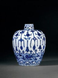 明嘉靖青花瓔珞海馬紋罐 瓷器工藝的瑰寶與文物拍賣市場焦點